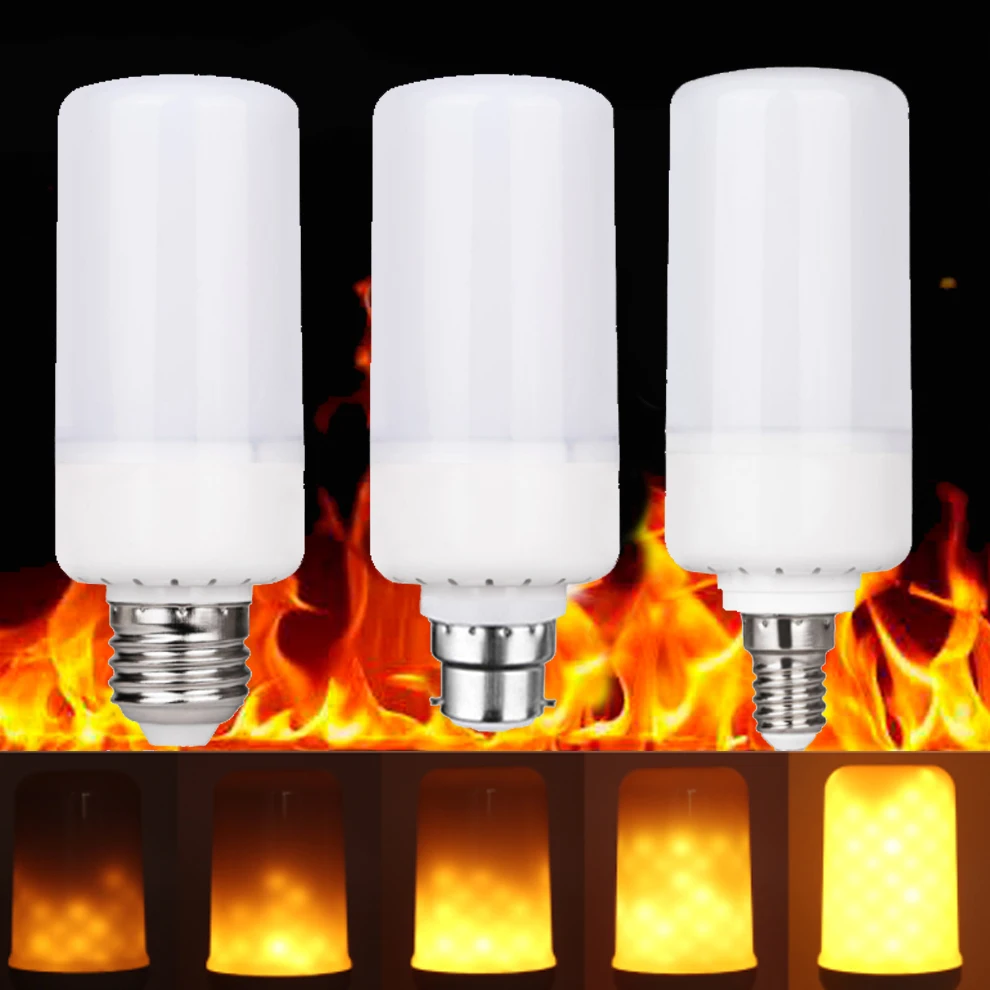 

Flame Effect Fire Light Led Corn Bulb Holiday Light E27 E26 E14 B22 Lamp Base Fire Burning Flicker Christmas Lights AC 85-265V