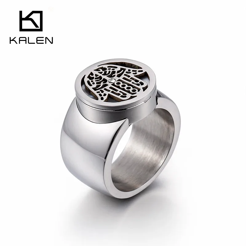 Kalen Women Fatima Rings Shell & Stainless Steel Peru Lima Gold Color Hamsa Hand Female Fashion Jewelry Wholesale Drop Shipping