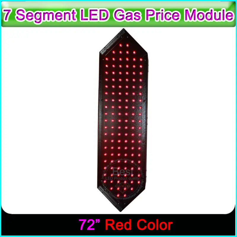 

72" Red Color 7 Segment Digita Numbers Module Outdoor LED Digital Gas Price Display