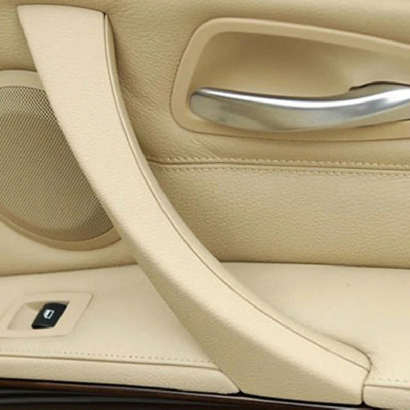 JXLCLYL Right Inner Door Panel Handle Outer Cover Trim For BMW 3-Series E90 Beige