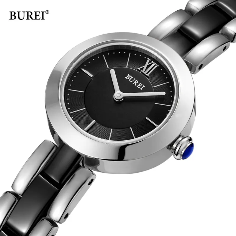 BUREI Brand Fashion Silver Rose Gold Watches Luxury Waterproof Sapphire Dress Quartz Wrist Watches Clock For Women Reloj Mujer