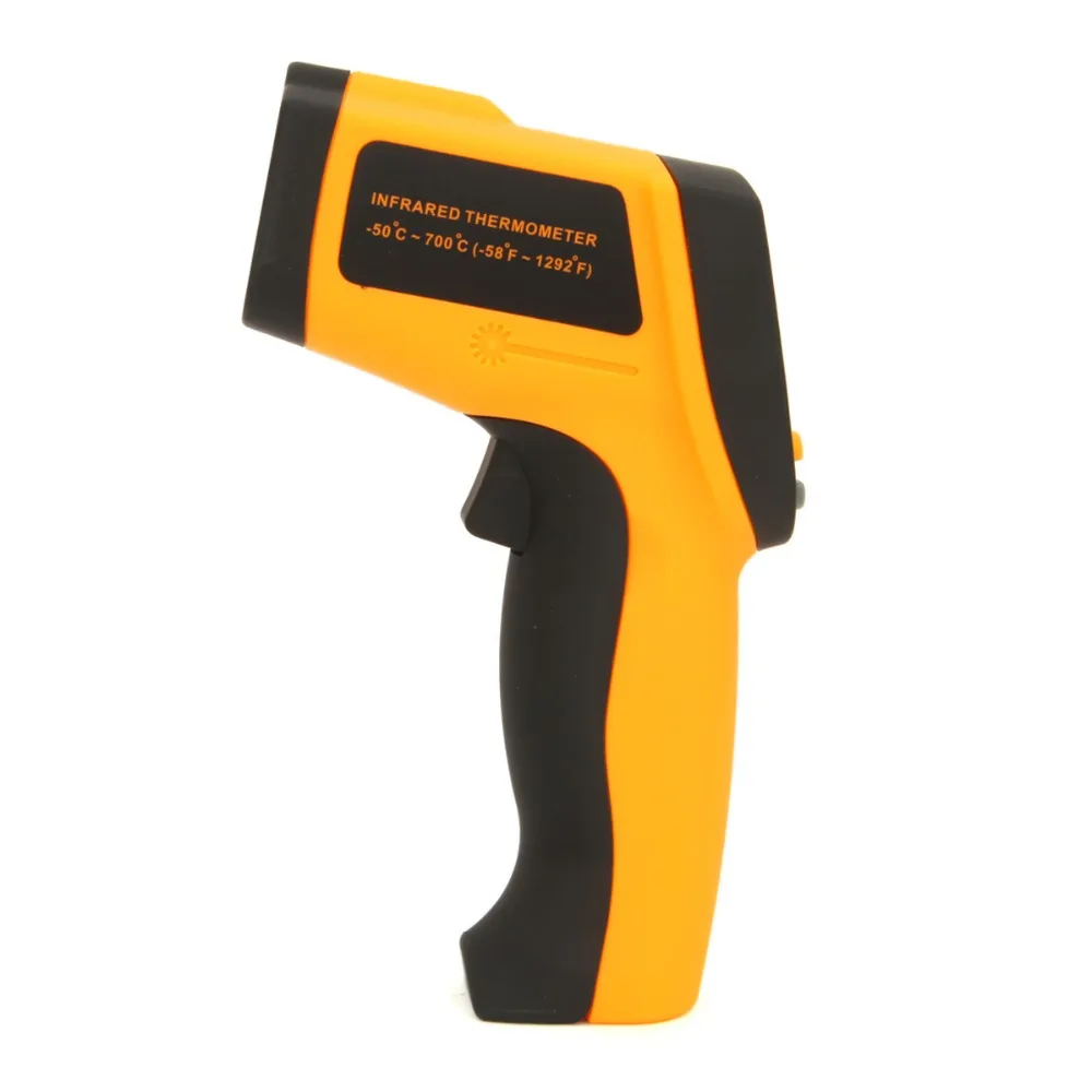 GM700 Non-Contact 12:1 Infrared Thermometer -50~700C (-58~1292F) LCD IR Laser Temperature Measurement Gun 0.1~1.00 Adjustable