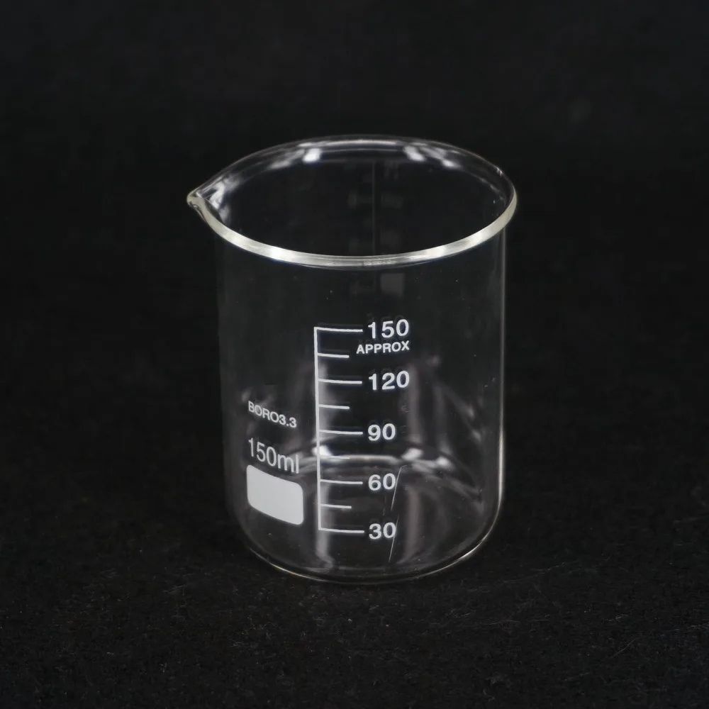 150ML Low Form Beaker Chemistry Lab G3.3 Borosilicate Glass Heavy Wall