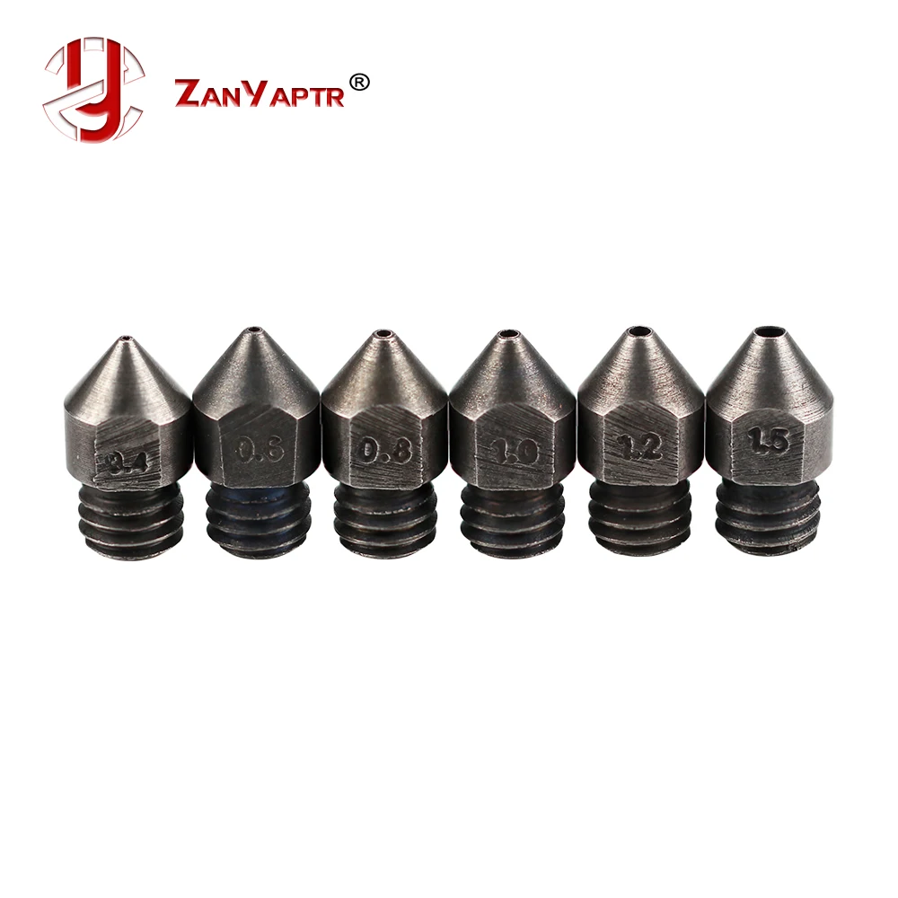 Reprap MK8 Hardened steel nozzle 1.75mm 0.4/0.6/0.8/1.0/1.2/1.5mm for MK8 hotend kit