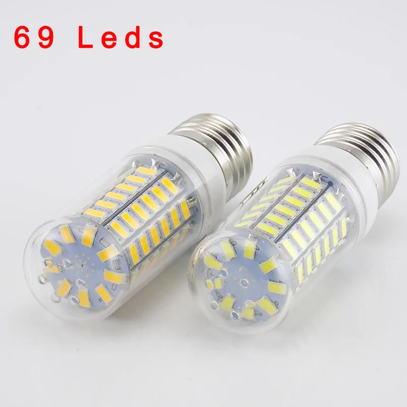 

220V 69 LED Lamp Corn Bulb lights Lamparas SMD 5730 Lampada warm white E27 Bombillas candle Light Ampoule led Light Bulbs