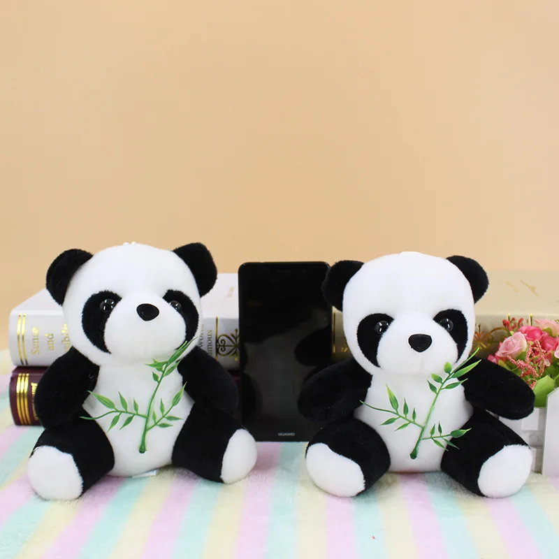 cute panda plush toy small 18cm lovely panda soft doll one lot/ 10 pcs , party activity, Christmas gift s2381