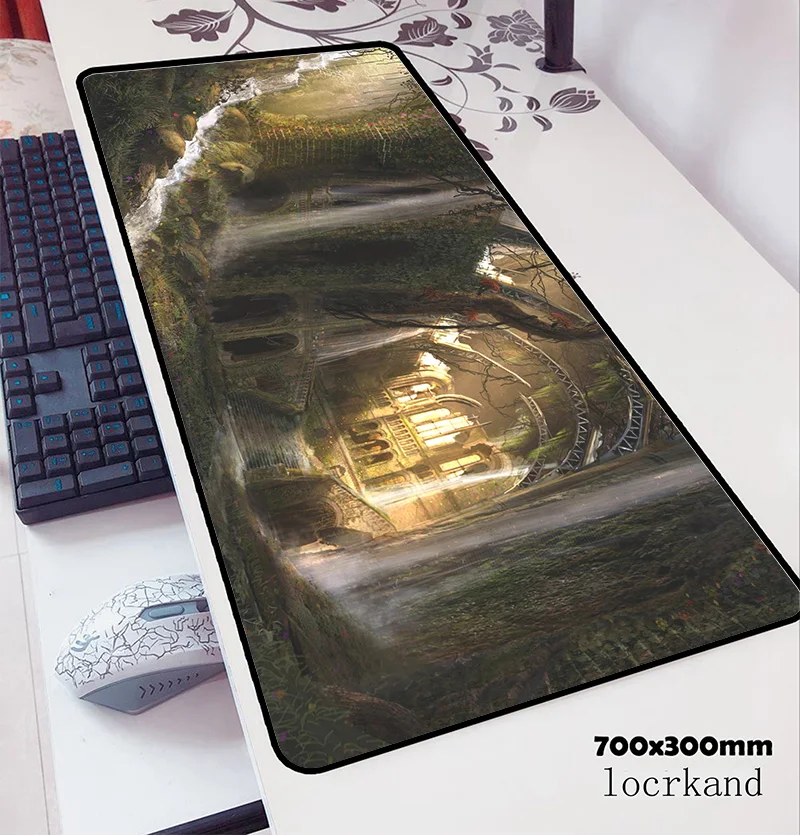 Fantasy landscape 700*300*2MM Speed Professional Lock Edge Mouse Pad Mat Washable Gaming Personality Mousepad For LOL CSGO Gamer