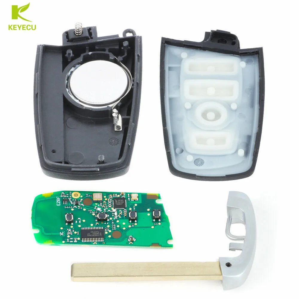 KEYECU Sostituzione Smart Fob Chiave A Distanza 4 Pulsante 315 MHz/433 Mhz/868 MHz Con PCF7953P per BMW 5 7 serie X3 M5 M6 KR55WK49863 CAS4