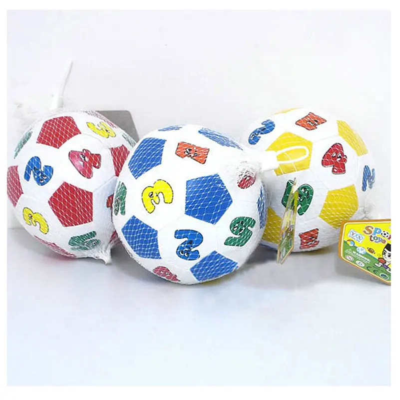 Children Kids Educational Development Toy Baby Learning Colors Number Rubber Ball Plaything Outdoor Sport Football High Quality