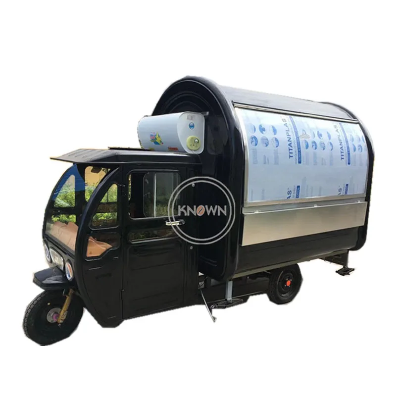 2.2m Electric Tricycle For Adults Mobile Food Truck Trailer Coffee Bar Bubble Tea Hot Dog Ice Cream Food Cart For Sale 