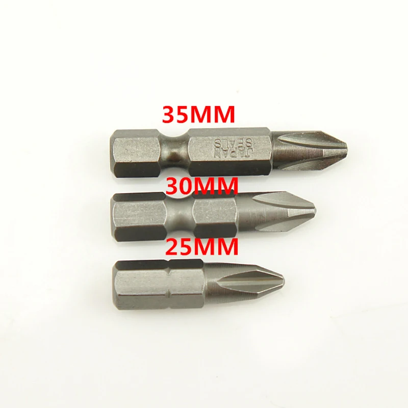 

3pcs/set 1/4" Hex Shank PH2 Phillips Screwdriver Bit Cross bits set Hand tool part 25mm/30mm/35mm Length