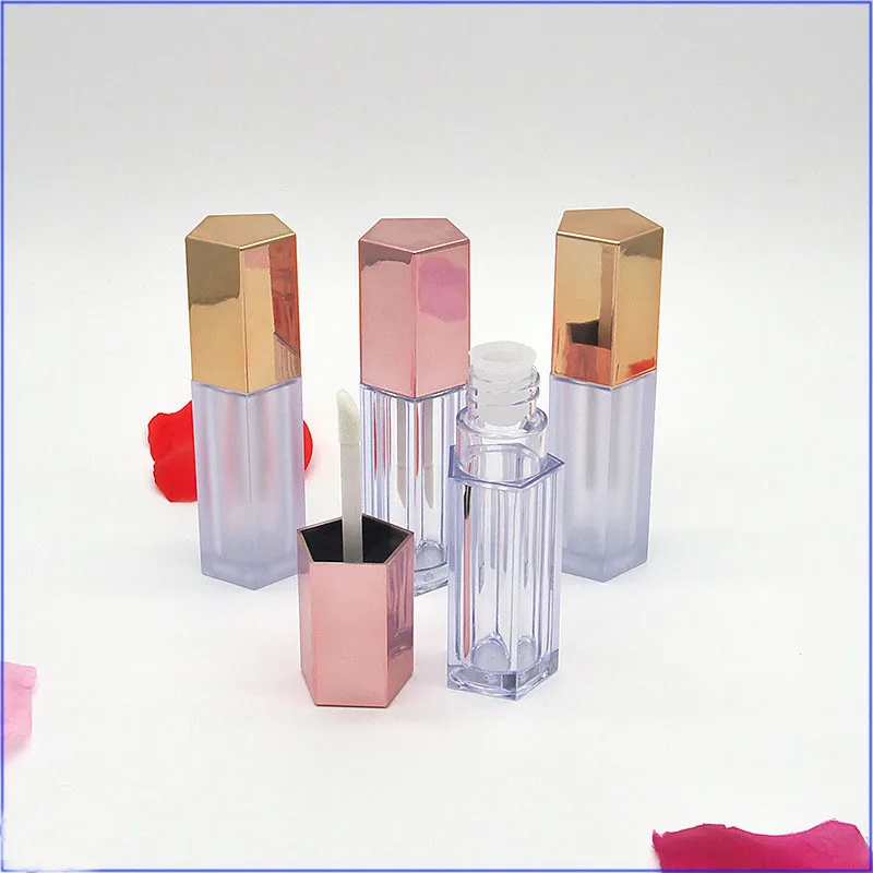 

Packing Plastic Lip Gloss Tube Five Angle Rhombus Empty Lip Glaze Container 10ML Cosmetic Compact Lip Balm Liquid Lipstick Tube