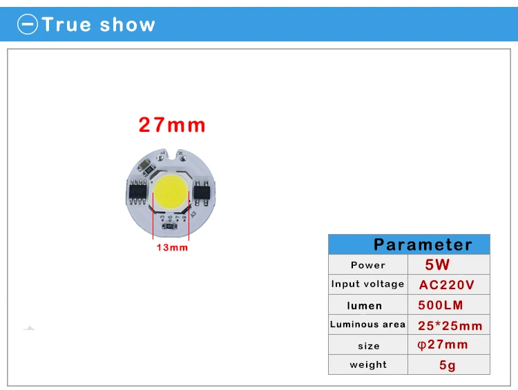 LED COB Lamp Chip epistar 5W 15W 25W 35W 50W 220V Input Smart IC Driver Fit For DIY LED Floodlight Spotlight White,Warm White