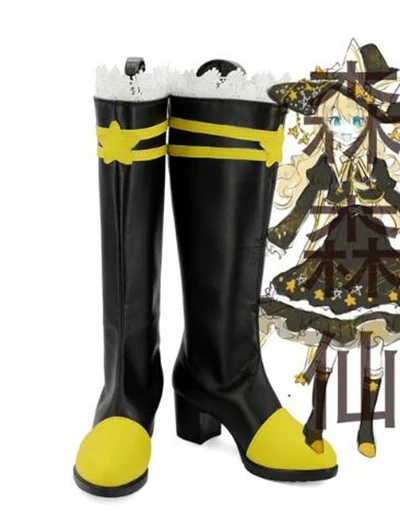 

Toho Project TouHou Project Kirisame Marisa Cosplay Boots Shoes Costume Accessories Halloween Party Boots for Adult Women Shoes