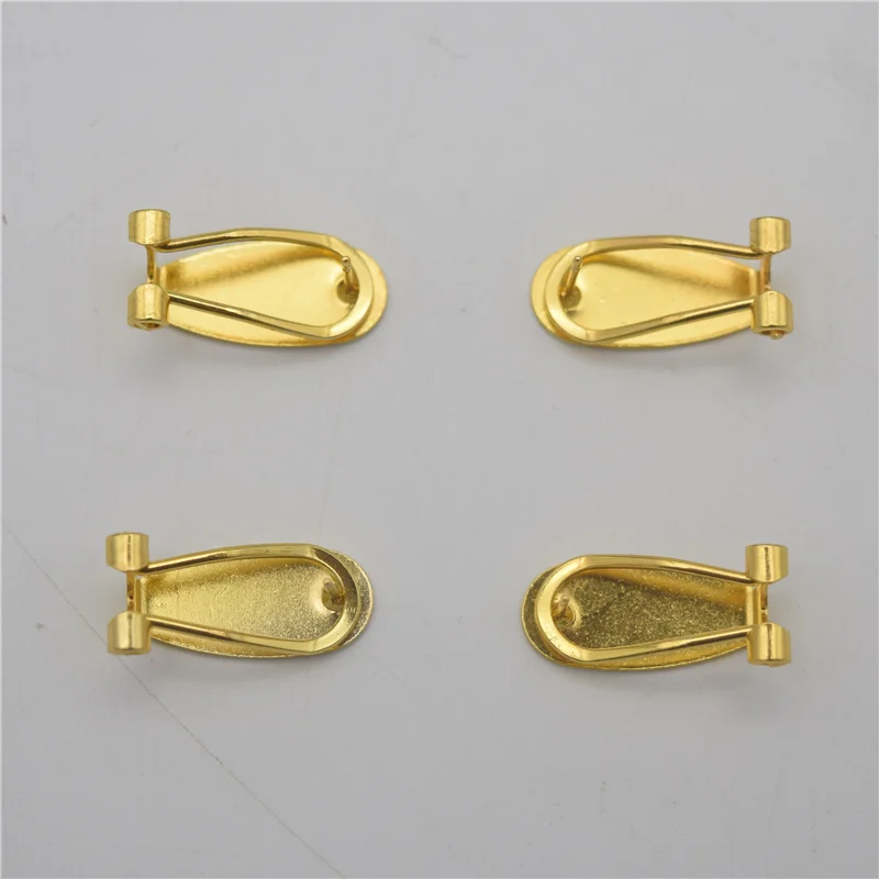 100pcs 8.5*18.5mm Copper Material  Earring Clip Ellipse-shaped Earring Posts DIY Earring Finding