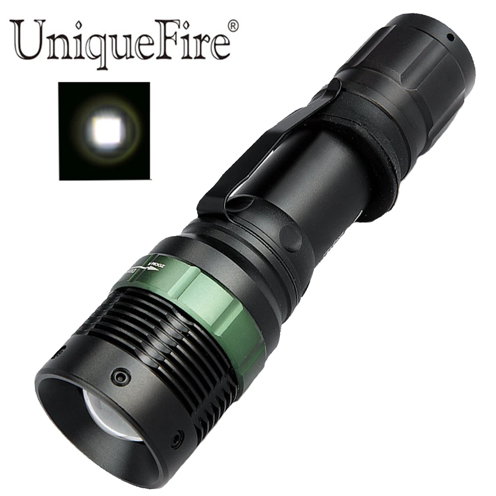 

Uniquefire UF-V12 Q5 Convex Lens Zoomable Ajustable Focus Flashlight Torch Lampfor 3*AAA/1*18650 Rechargeable Battery Shockproof