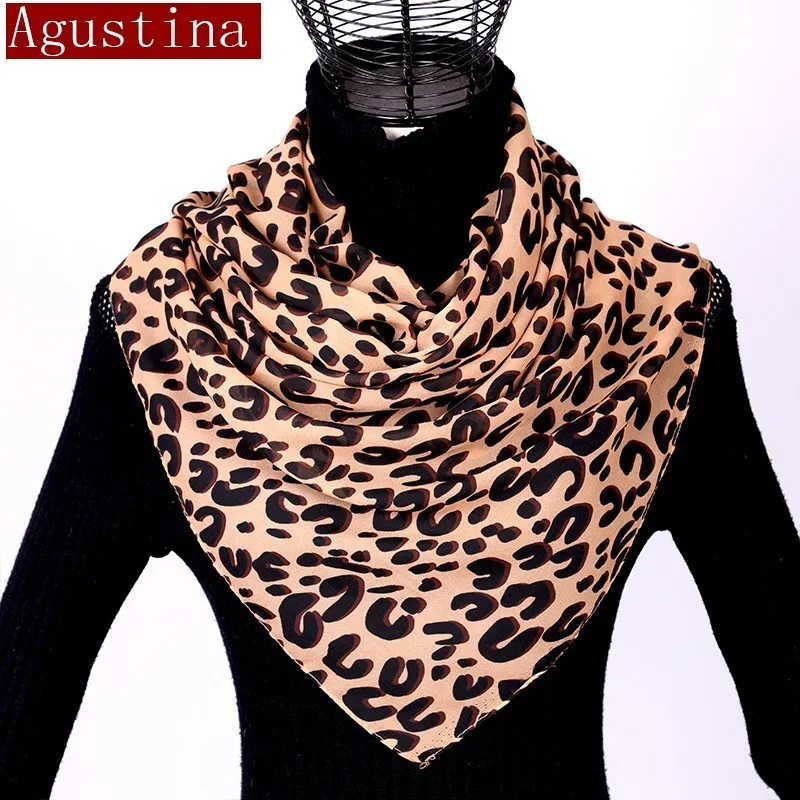 Chiffon scarf shawl leopard print women fashion hijab winter luipaard sjaal schal autumn long scarfs poncho luxury ladies hijab