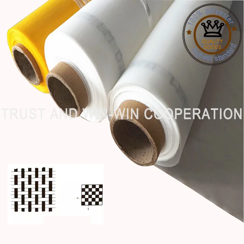 

High Mesh Number 380/150T-37Y-171CM Yellow Polyester Printing Mesh, Polyester Silk Screen Gauze