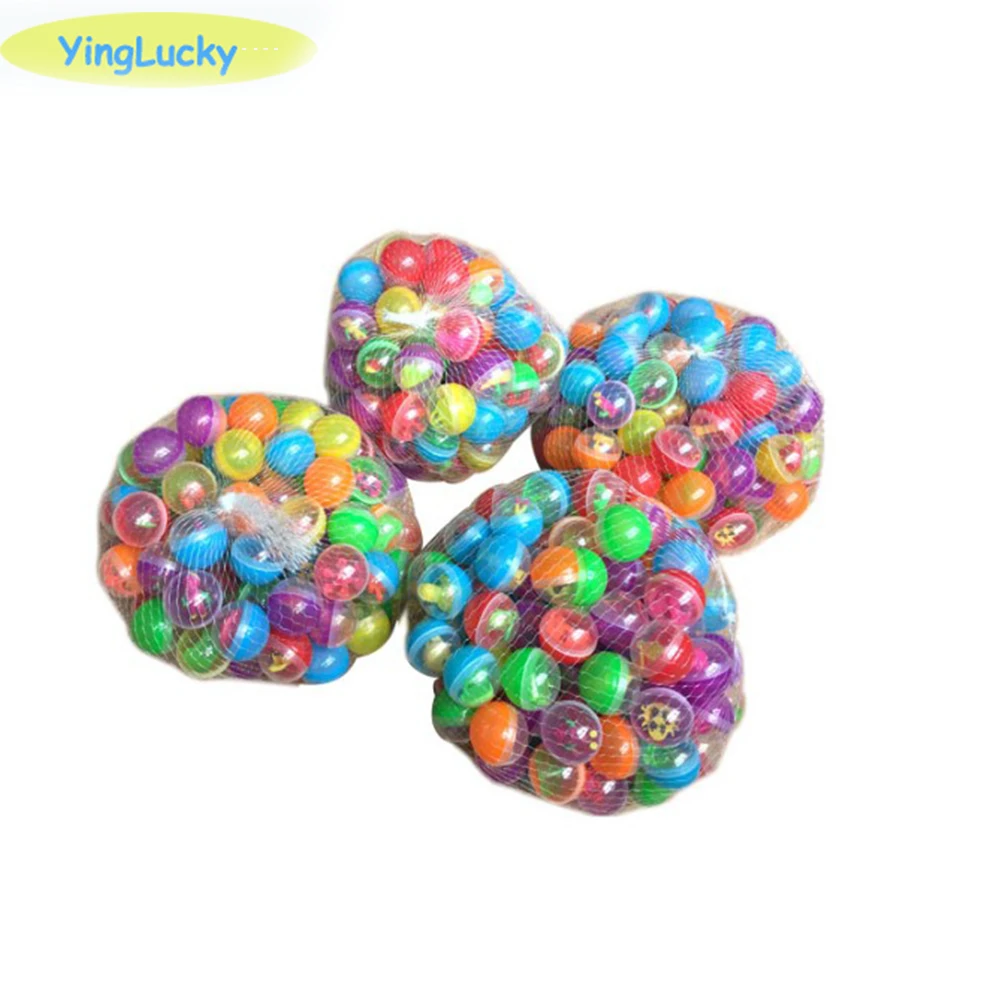 10pcs 45mm  transparent plastic Surprise ball capsules toy with inside different figure toy vending machine In Shilly Egg Balls