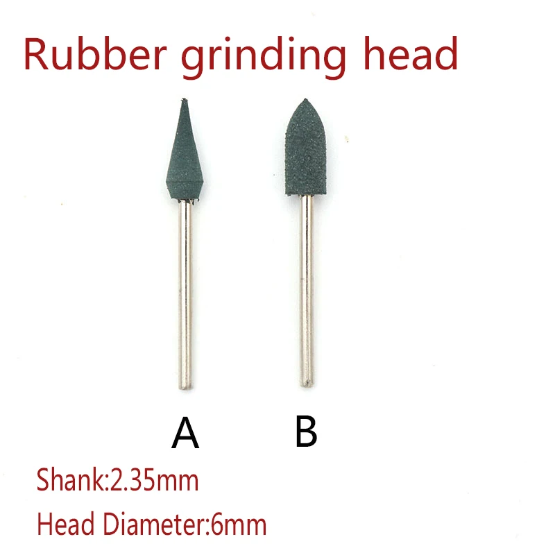 10pcs Sesame/Rubber/Cowhide Abrasive Grinding Head 2.35mm Shank for Metal Rust Removal Jade Mold Fine polishing Rotary Tools