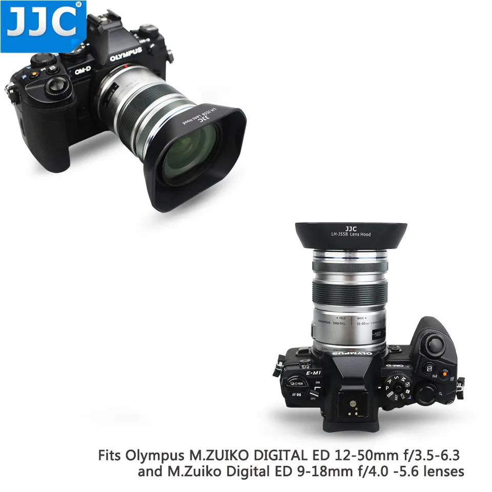JJC スクエアレンズフードオリンパス M. ZUIKO DIGITAL ED 12-50