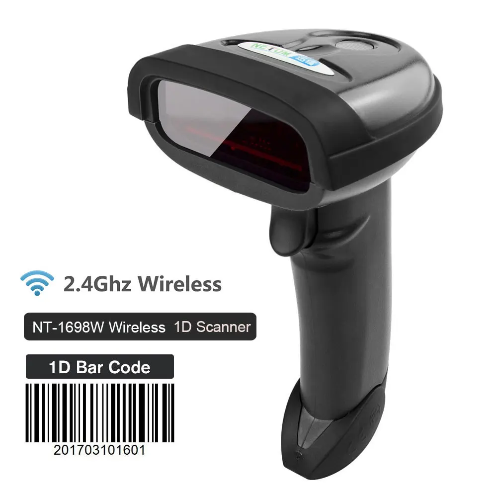 NETUM NT-1698W el Wirelress barkod tarayıcı ve NT-1228BL Bluetooth 1D/2D QR barkod okuyucu IOS Android IPAD için PDF417