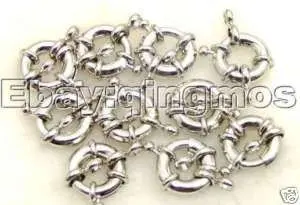 

SALE Wholesale 10X Big 14mm Silver Plated ring one string Clasp-gp23 wholesale/retail Free ship