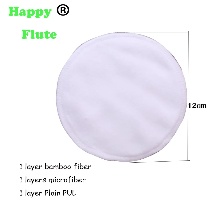 HappyFlute 6Pcs Random Print New Bamboo Breast Pad Nursing Pads For Mum Washable Waterproof Feeding Pad Reusable Breast Pads