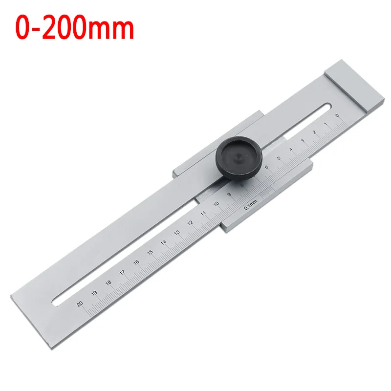 Stainless Steel Marking Ruler Ruler 200mm 250mm 300mm Screw Cutting Marking Gauge Mark Scraper Tool For Woodworking Measuring