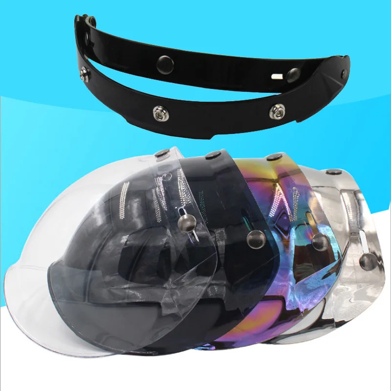 helmet bubble visor top quality open face motorcycle helmet visor 12 color available vintage helmet windshield shield