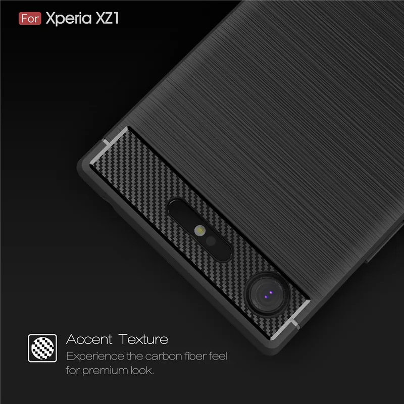 For Sony Xperia XZ1 G8341 G8342 Case Carbon Fiber Silicone TPU Skin Soft Back Cover Phone Case for Sony Xperia XZ1 G8341 G8342