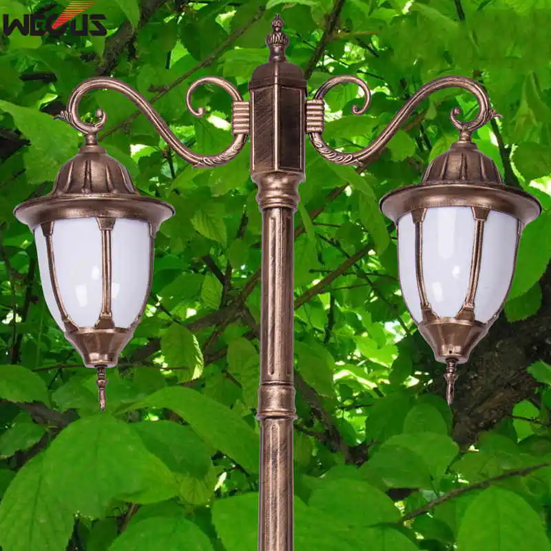 (H≈2.5M)European Retro Garden Lamp Thick Aluminum Lamp Pole Garden Landscape Lamp Die-Casting High Pole Street Lamp