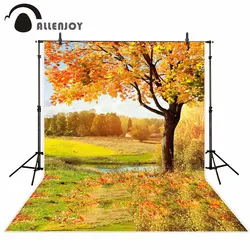 Allenjoy backdrop for photographic studio autumn Withered trees forest at the morning park background landscape photocall