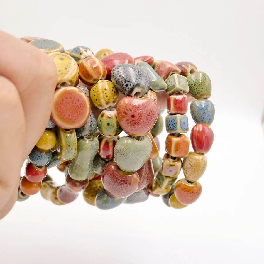 Heart Sharp ceramic beads bracelets  hand made DIY Artware Retro bracelet  Jewelery wholesale #5264