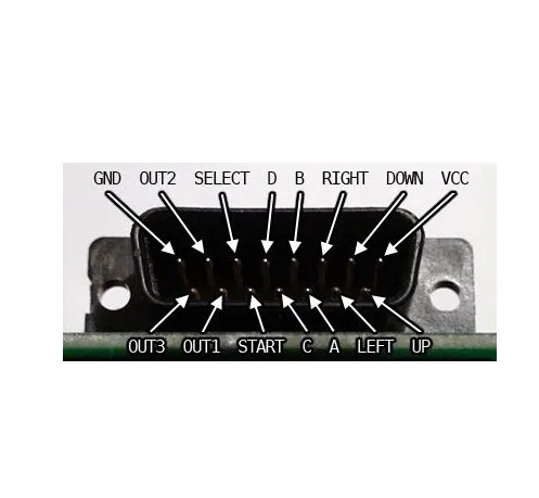 كابل وحدة تحكم 15Pin لوحدة تحكم SNK neoجيو AES/CD ، طول 1.8M