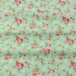 Scrapbooking Biancheria Da Letto Twill Panno Verde Stampato Floreale Designs Tessuto di Cotone Tessili Per La Casa Da Cucire Tecido Quilting Patchwork CM