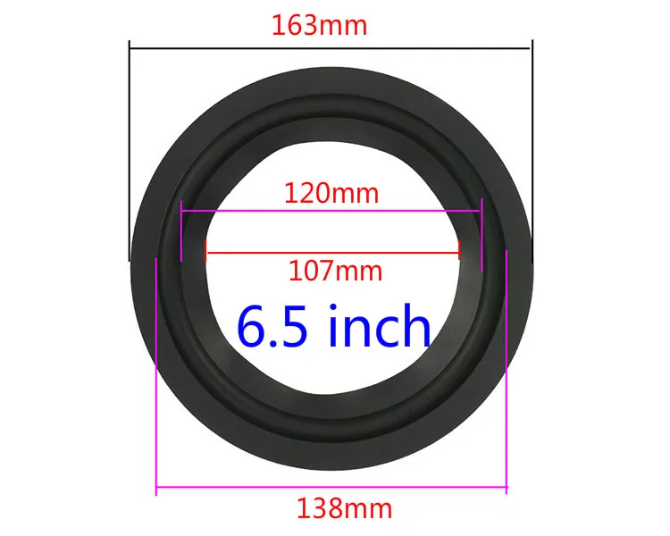 GHXAMP 고무 서라운드 사이드, TANNOY 스피커 유닛 수리 부품, DIY 접이식 링, 고무 가장자리, 6.5 인치, 8 인치, 10 인치, 2 개