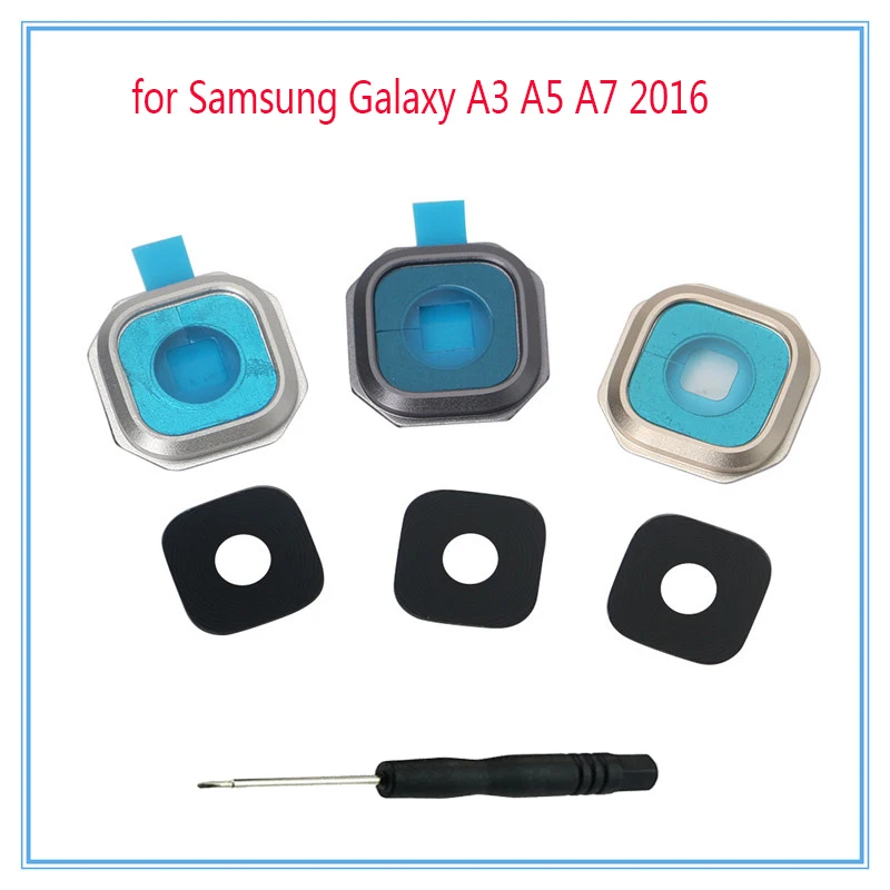 

For Samsung Galaxy A3 A5 A7 A9 2016 A310 A310F A510 A510F A710 A710F A9000 Phone Housing Back Camera Glass Lens With Tool