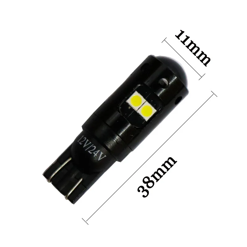 High power 12V-24V W5W T10 3030 8 SMD 194 168 Car Auto LED Width Lights 480Lm White Non polar Car Door License Plate Lamps