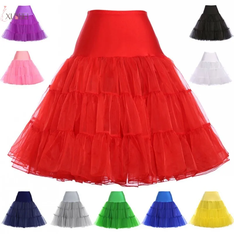 ขาย Rockabilly สีแดง Petticoat Crinoline สั้น Tulle กระโปรงกระโปรงผู้หญิง Tutu Tutu ผู้ใหญ่ครึ่ง Slips อุปกรณ์เสริมสำหรับคู่แต่งงาน2021