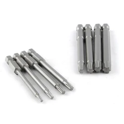 75mm Length Plum Magnetic Screw Driver Bits Sets Torx Electric Screwdriver Drill Wind Torx Head T8-T40 1/4