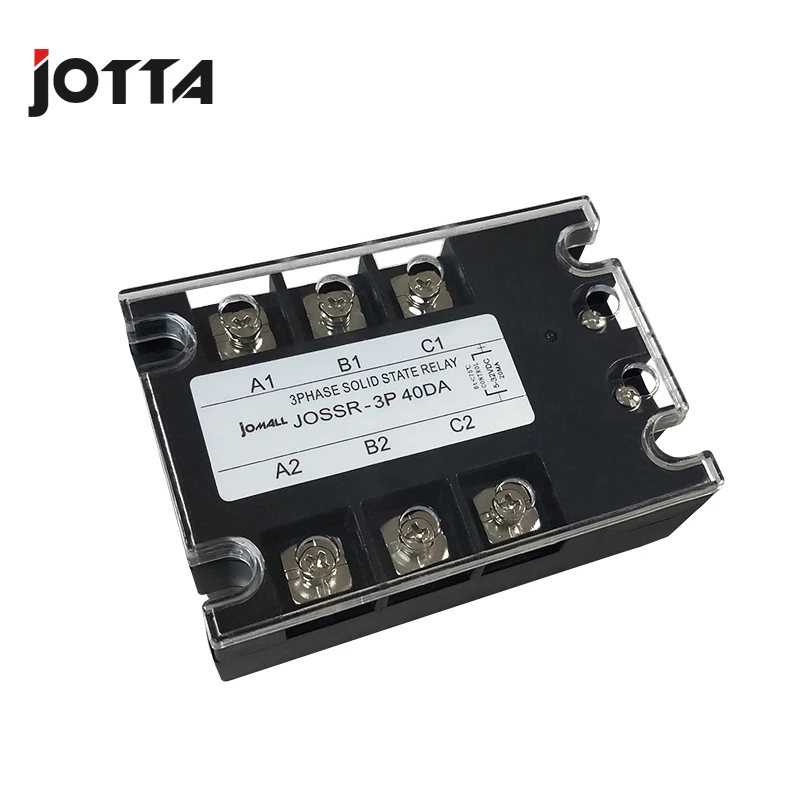 Jotta SSR 10DA/25DA/40DA/60DA DC Control AC Three Phase Solid State Relay 480VAC 3-32VDC