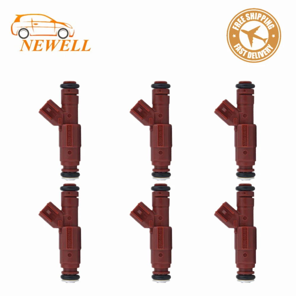 

6pcs 0280156161 3S4G-AB fuel injector for JEEP GRAND CHEROKEE 99~04 WRANGLER 99~04 CHEROKEE 99~01 4.0L I6