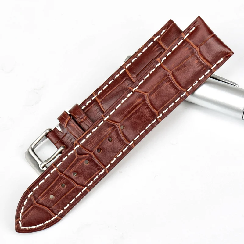 MAIKES Good Quality Genuine Leather Watchband 19mm 20mm 22mm Browm Watch strap Bracelet Watch Accessories For TISSOT Watch band