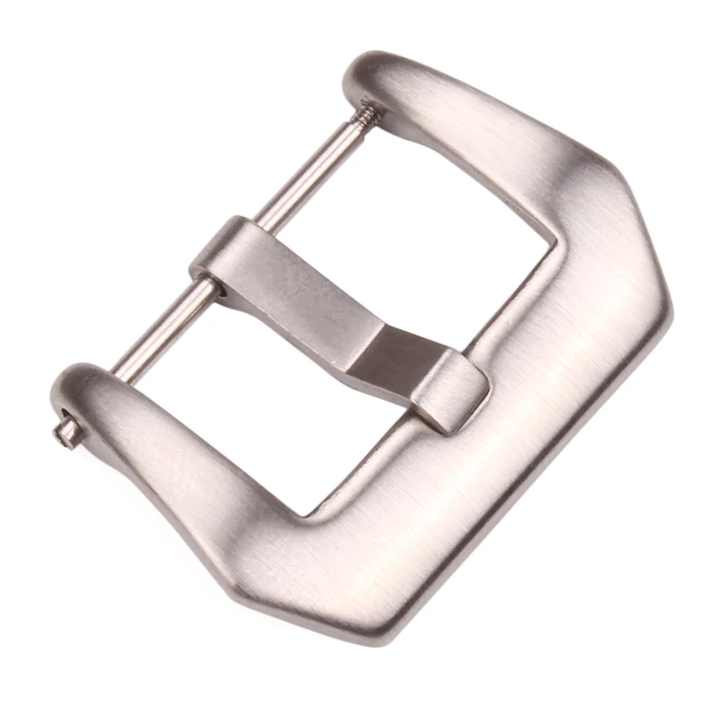 20mm 22mm 24mm Watch Clasp Stainless Steel Silver Brushed Watchbands Strap Pre V Screw Pin Buckle