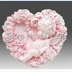 Rose Angel S0156 Craft Art Silicone Soap mold Craft Molds DIY Handmade soap molds