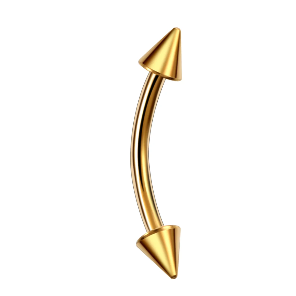 G23 Titan Epoxy gebogene Hanteln Augenbrauenringe Piercing gebogene Stange Banane Augenbraue Ohrknorpel Tragus Körperpiercing Schmuck