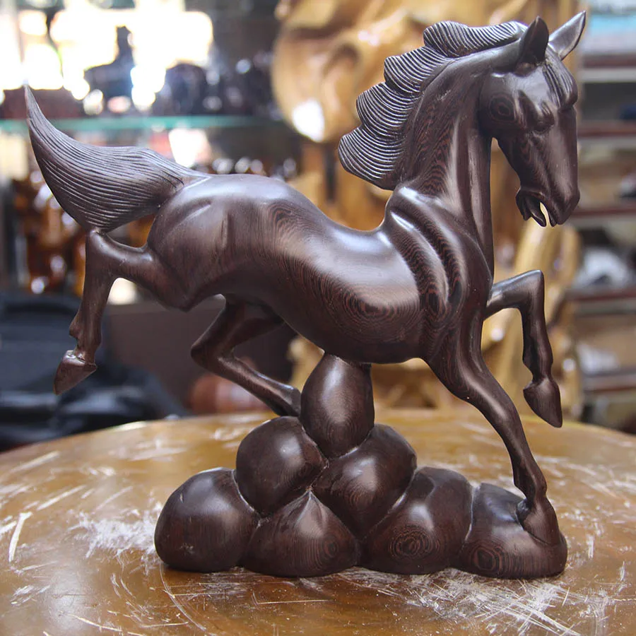 

Wenge wood ornaments Pegasus collection features arts and crafts