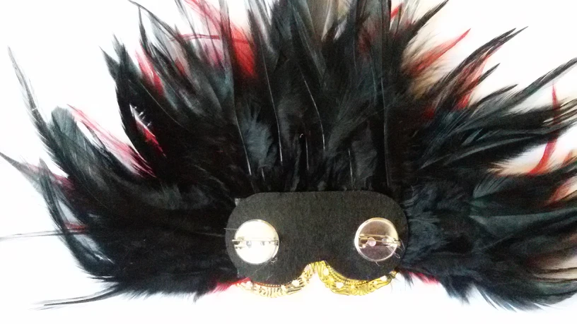 Handmade pheasant/ostrich feather crystal  epaulette/epaulet shoulder/host performance costume men blazer accessories wholesale