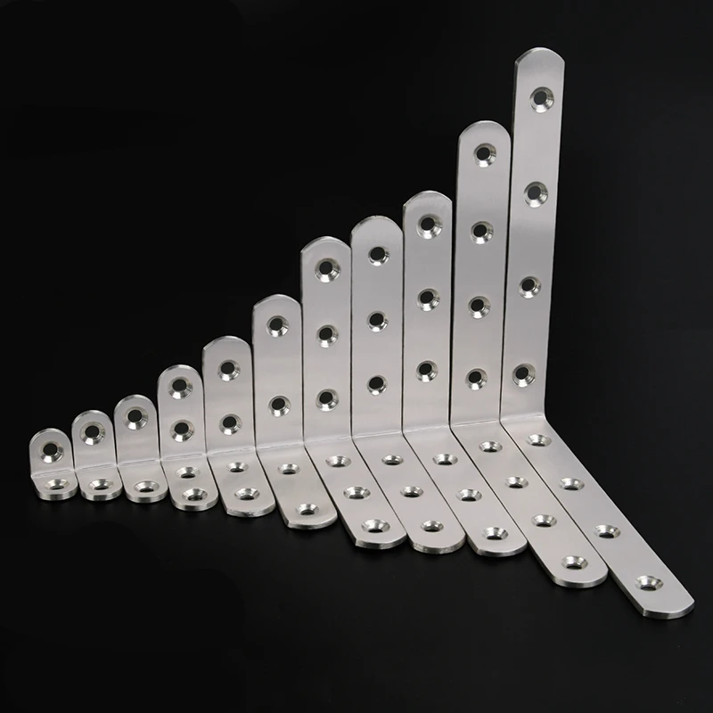 Stainless Steel Thickened Corner Connector Wooden Board/Table/chair/wardrobe Fixed Connector L-shaped Right Angle Board Support